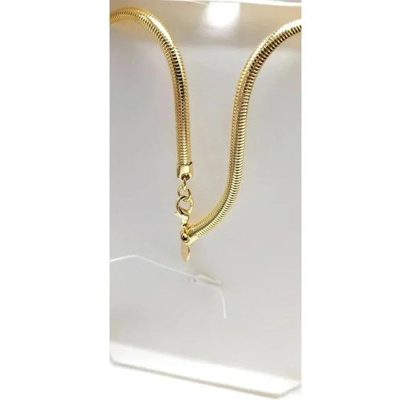 Nolan Miller Glamour Collection Gold Tone Necklace With Blue Rhinestone Choker - Picture 5 of 6